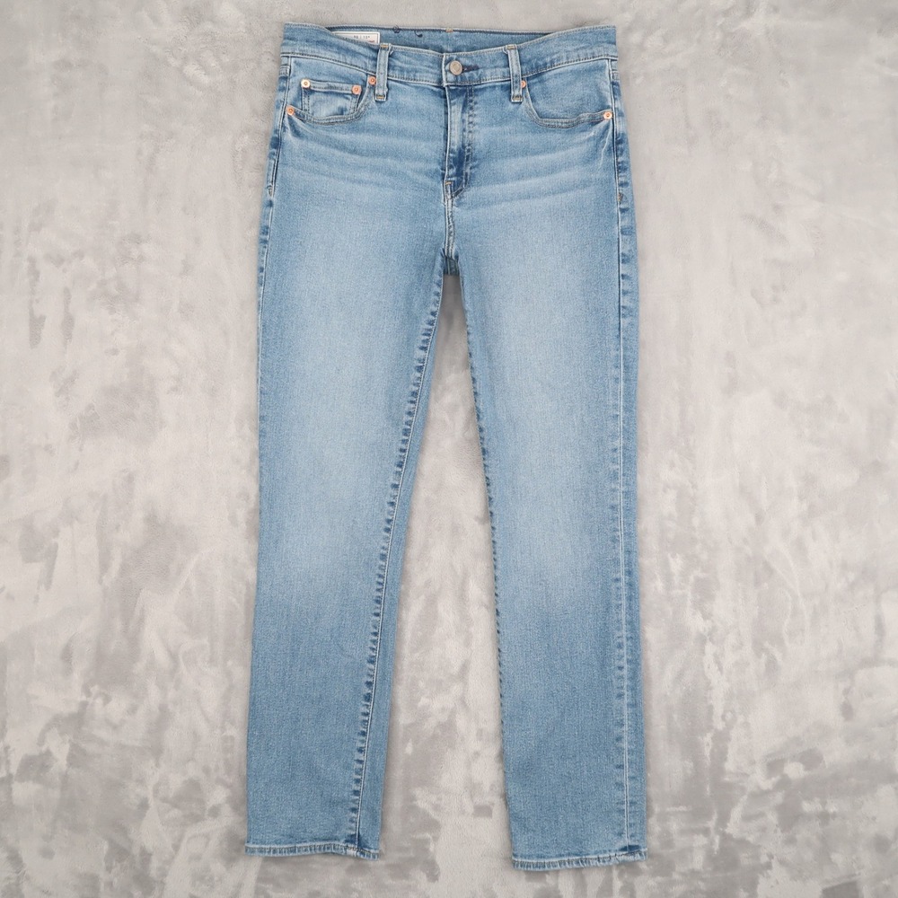 Gap Classic Straight Jeans Women 30/10R Fit 29x28.5 Light Blue Mid Rise Stretch